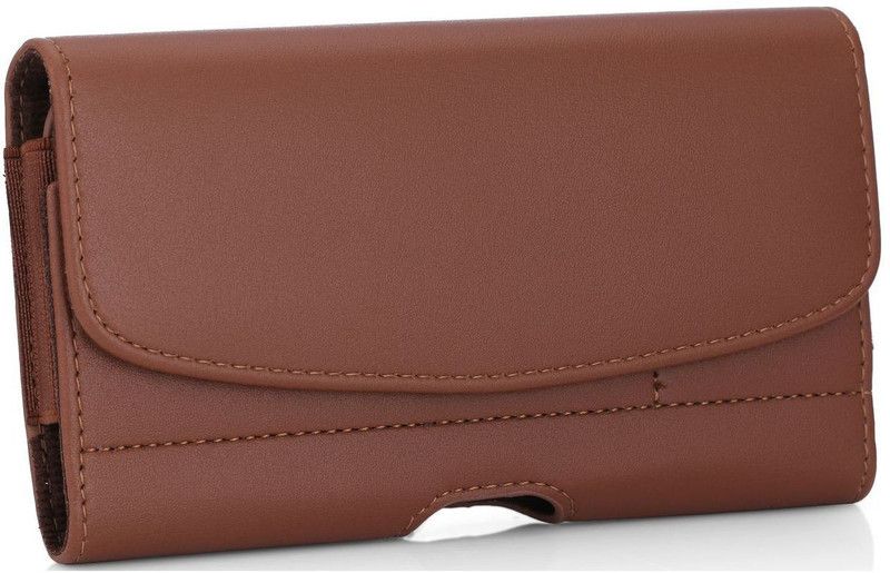 Pure Color Wallet Case Cover for Honor 7A  (Brown, Holster)