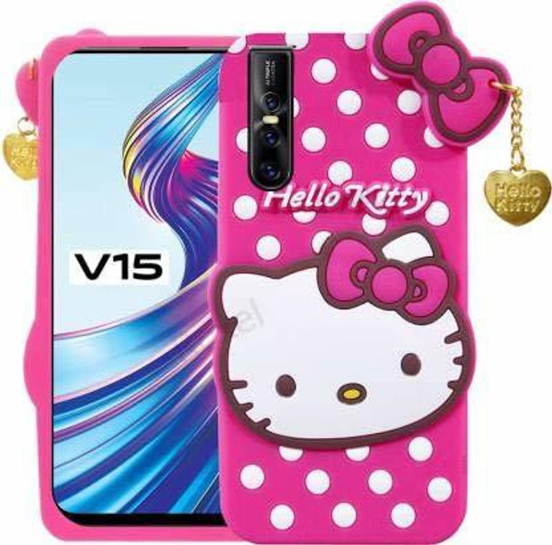 Urban India Back Cover for Vivo V15 Pro |Hello Kitty Cover|Soft Silicone Rubber  (Pink, Flexible, Pack of: 1)