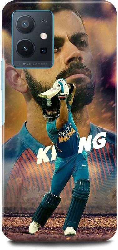 play fast Back Cover for Vivo y75 5G, V2142 VIRAT, KOHLI, INDIAN, PLAYER, RCB  (Blue, Hard Case, Pack of: 1)