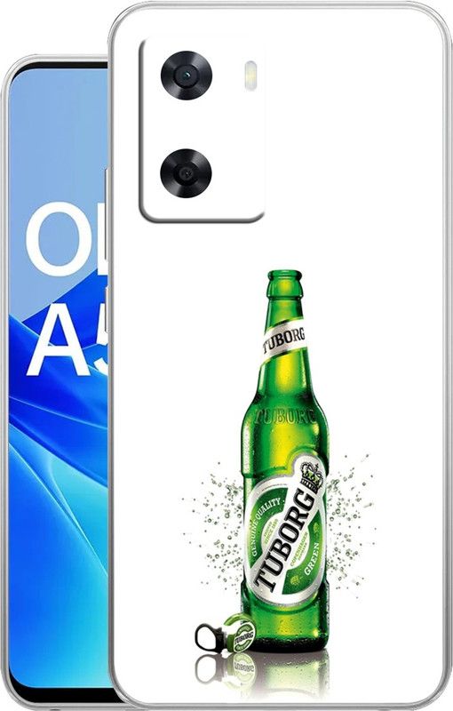 Selfless Back Cover for Oppo A57 4G  (White, Green, Silicon, Pack of: 1)