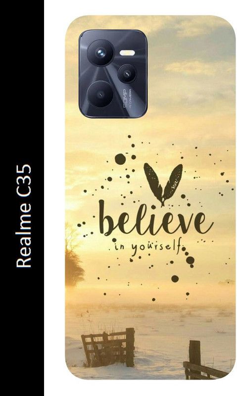 BeauCase Back Cover for Realme C35  (Beige, Grip Case, Silicon, Pack of: 1)