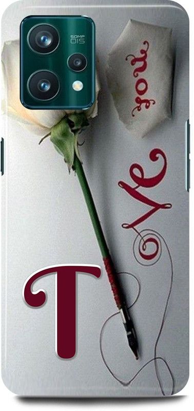 play fast Back Cover for Realme 9 Pro 5G, RMX3471 T, NAME, LETTER, ALPHABET, LOVE  (Silver, Hard Case, Pack of: 1)