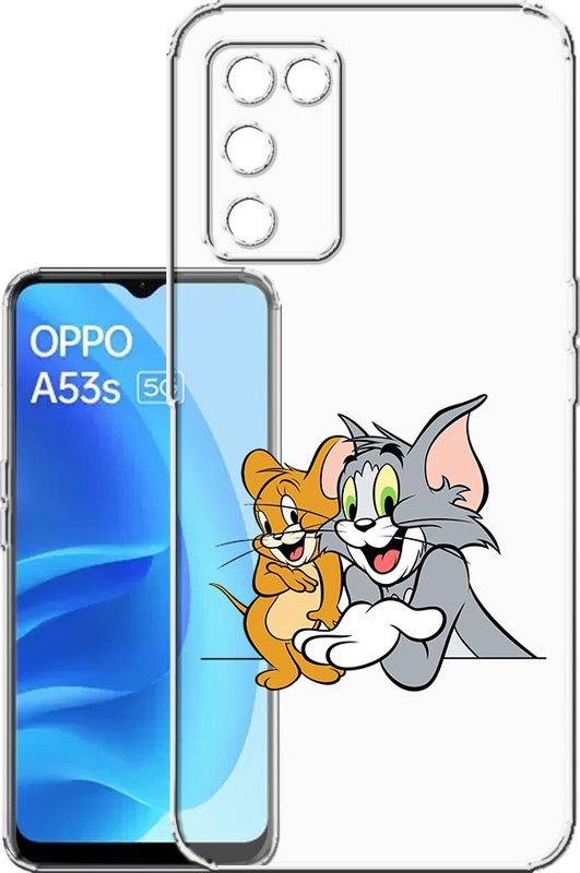 HANIRY Back Cover for Oppo A53s 5G / CPH2321 mobile cover | TOM JERRY | Design | PNG_33  (Multicolor, Flexible, Silicon, Pack of: 1)