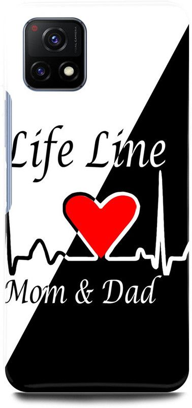 play fast Back Cover for Vivo Y72 5G, V2060 LIFE, LINE, MOM, DAD, LOVE  (Multicolor, Hard Case, Pack of: 1)