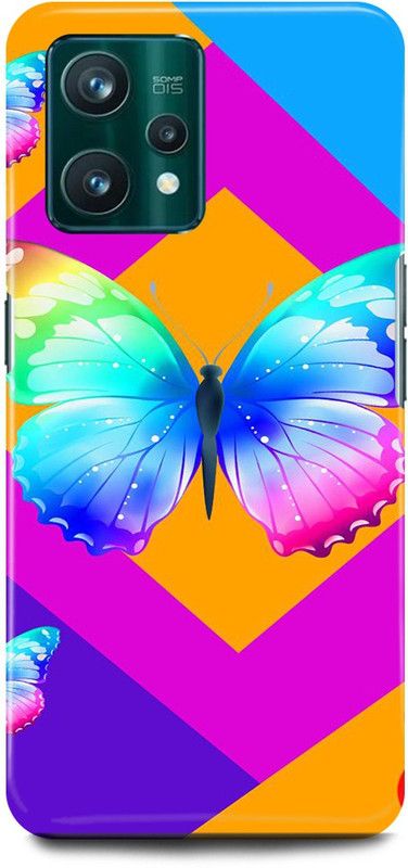 play fast Back Cover for realme 9i, RMX3491 BUTTERFLY, COLORFULL, BUTTERFLY  (Multicolor, Hard Case, Pack of: 1)