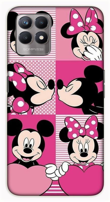 iprinto Back Cover for Realme 8i, RMX3151 mickey mouse Back Cover  (Pink, Hard Case, Pack of: 1)