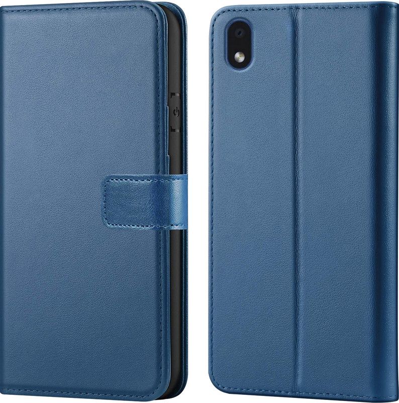 Forego Flip Cover for Samsung Galaxy M01 Core  (Blue, Cases with Holder, Pack of: 1)