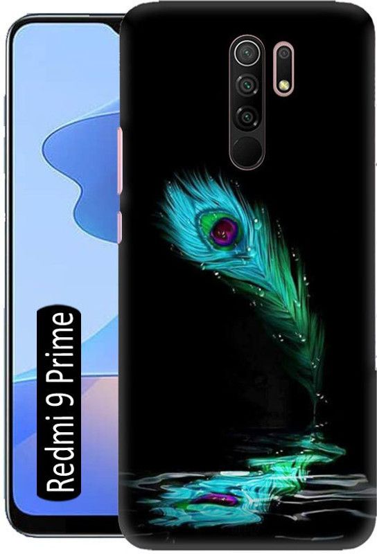 LEEMARA Back Cover for Mi Redmi 9 Prime  (Black, Blue, 3D Case, Pack of: 1)