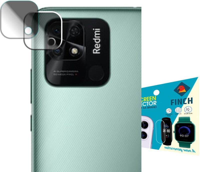 FINCH Back Camera Lens Glass Protector for Redmi 10  (Pack of: 2)