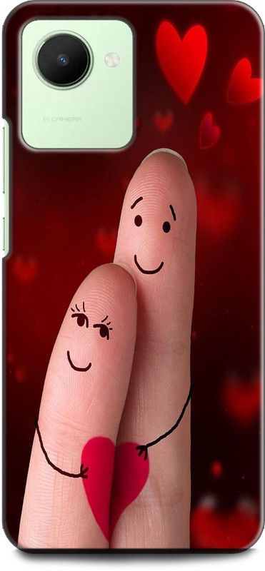 WallCraft Back Cover for Realme C30, RMX3581 FINGER, LOVE, ANIME, SWEET COUPLE, HEART, MOON  (Multicolor, Dual Protection, Pack of: 1)