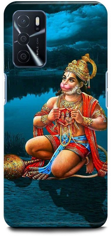 FUGGA Back Cover for OPPO A16, HANUMAN, HANUMAN, JI, MARUTI, JAI, BAJRANG, BALI  (Blue, Hard Case, Pack of: 1)