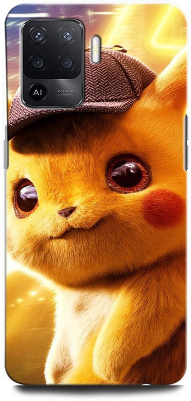 ORBIQE Back Cover for OPPO F19 Pro CPH2285 PIKACHU, POKEMON, GAME, CARTOON, PIKACHU LOVE  (Multicolor, Hard Case, Pack of: 1)