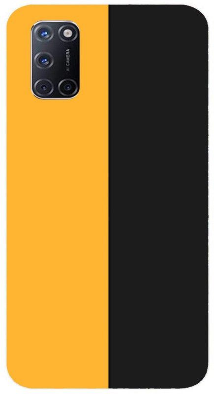 SGRB Enterprises Back Cover for Oppo A52  (Black, Yellow, Silicon)