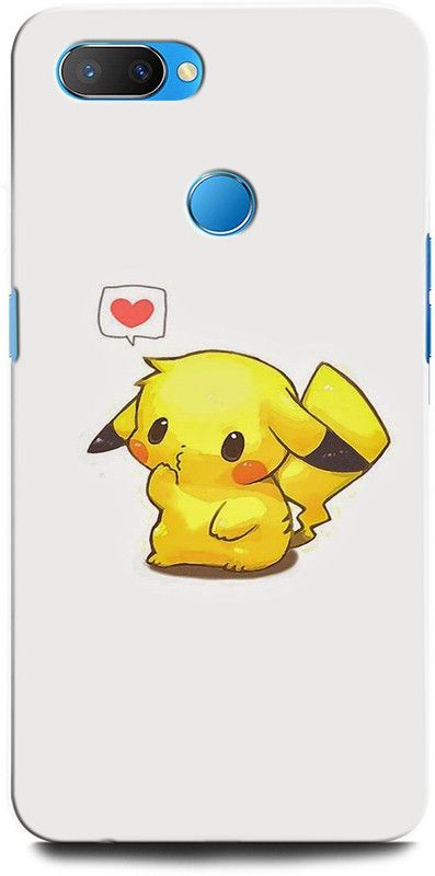 ORBIQE Back Cover for Realme 2 RMX1805 PIKACHU, POKEMON, GAME, CARTOON, HEART  (Multicolor, Hard Case, Pack of: 1)