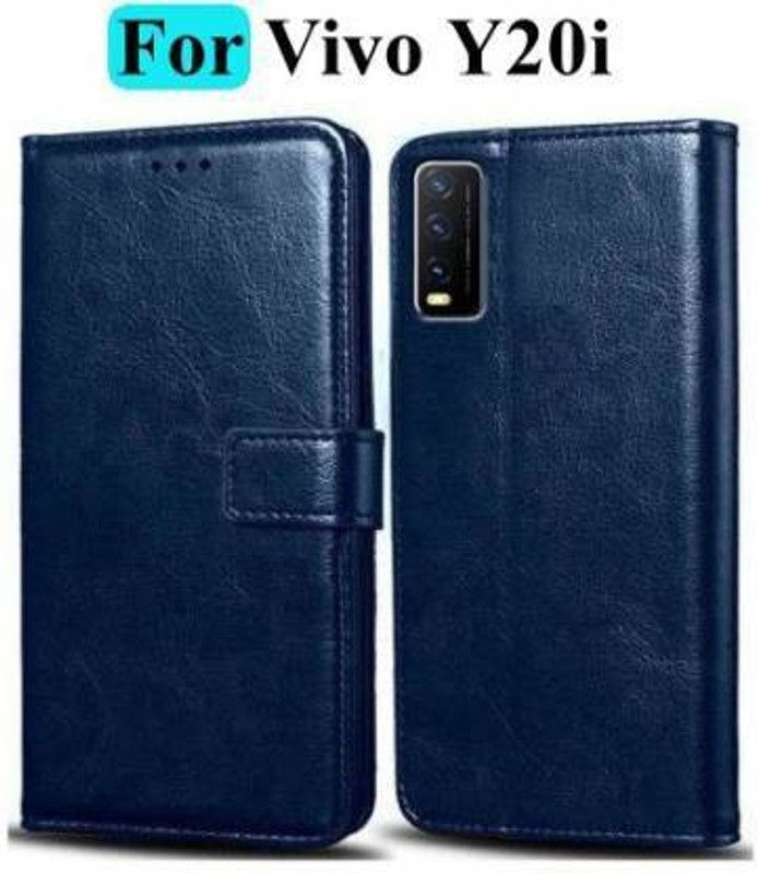 Urban India Flip Cover for Vivo Y20, Vivo Y20i, Vivo Y20A, Vivo Y20G, Vivo Y20T, Vivo Y12s, Vivo Y12G  (Blue)