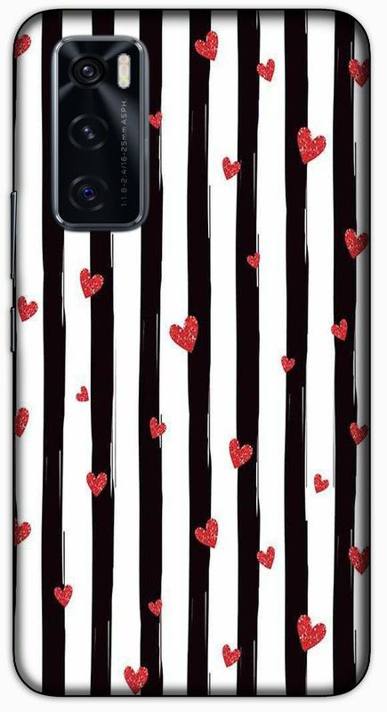 CROKIAN Back Cover for ViVO V20 SE Heart Design Back Cover  (Multicolor, Hard Case, Pack of: 1)