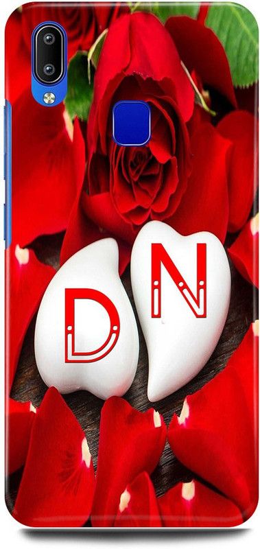 JUGGA Back Cover for Vivo Y95, 1807, D LOVES N NAME,D NAME, N LETTER, ALPHABET,D LOVE N NAME  (Red, Hard Case, Pack of: 1)