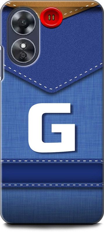 WallCraft Back Cover for OPPO A17, CPH2477 G, G LETTER, G NAME, BLUE, JEANS, G ALPHABET, ALPHABET  (Multicolor, Dual Protection, Pack of: 1)