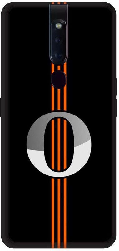 KARJUN Back Cover for OPPO F11 Pro, O text Black Multicolour Printed  (Multicolor, Hard Case, Pack of: 1)