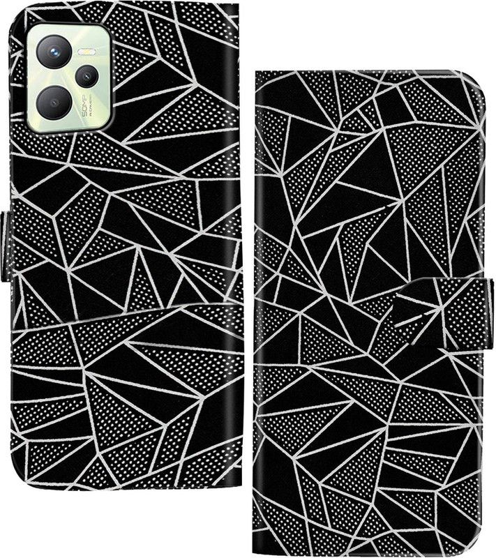 Flipkart SmartBuy Flip Cover for realme C35  (Black, Dual Protection, Pack of: 1)