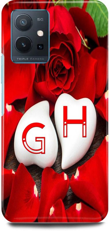 JUGGA Back Cover for OPPO A96, CPH2333, G LOVES H NAME,G NAME, H LETTER, ALPHABET,G LOVE H NAME  (Red, Hard Case, Pack of: 1)