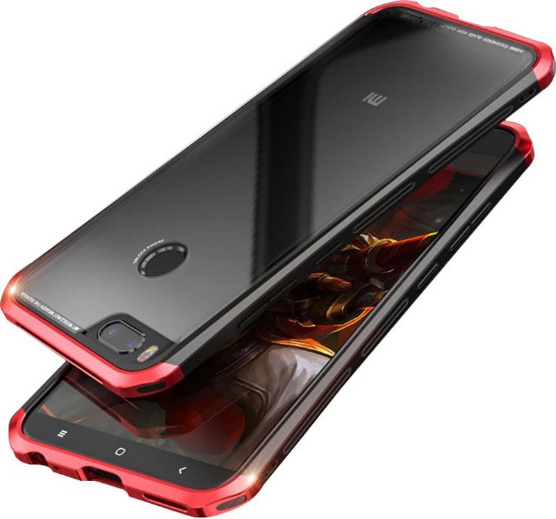 Kapa Back Cover for Mi A1  (Red, Black, Pack of: 0)