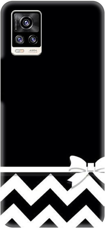 SP KING Back Cover for Vivo V20  (Black, White, 3D Case)