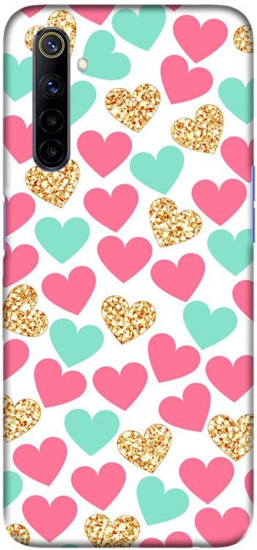 PNBEE Back Cover for Realme Narzo - Heart Print  (Multicolor, Hard Case, Pack of: 1)
