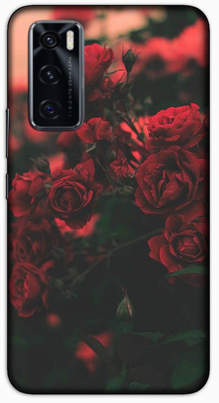 CROKIAN Back Cover for ViVO V20 SE Flower red Back Cover  (Multicolor, Hard Case, Pack of: 1)