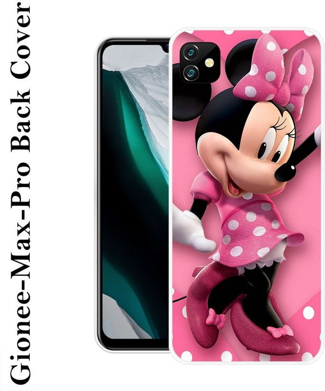 BAGRA Back Cover for Gionee Max Pro  (Pink, Black, Silicon)