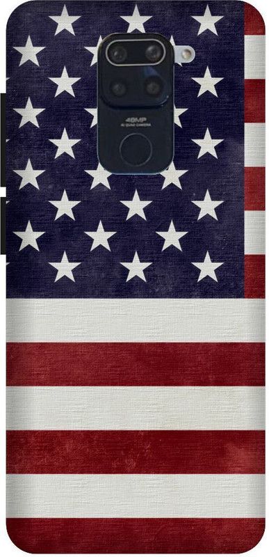 UMPRINT Back Cover for Redmi Note 9 American Flag United States Printed Back Cover  (Multicolor, Hard Case, Pack of: 1)