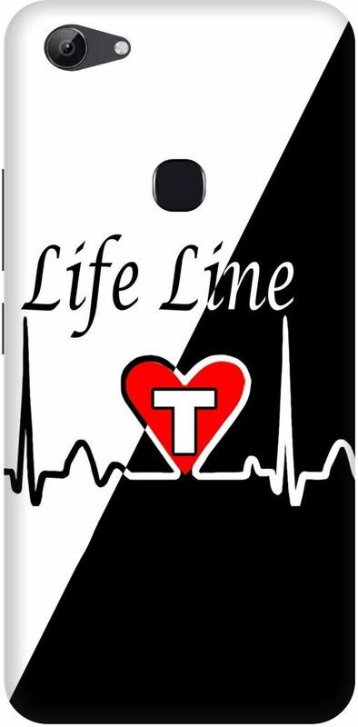 FRONK Back Cover for vivo Y81, vivo 1803 T, NAME, LETTER, ALPHABET, LIFELINE  (Black, Hard Case, Pack of: 1)