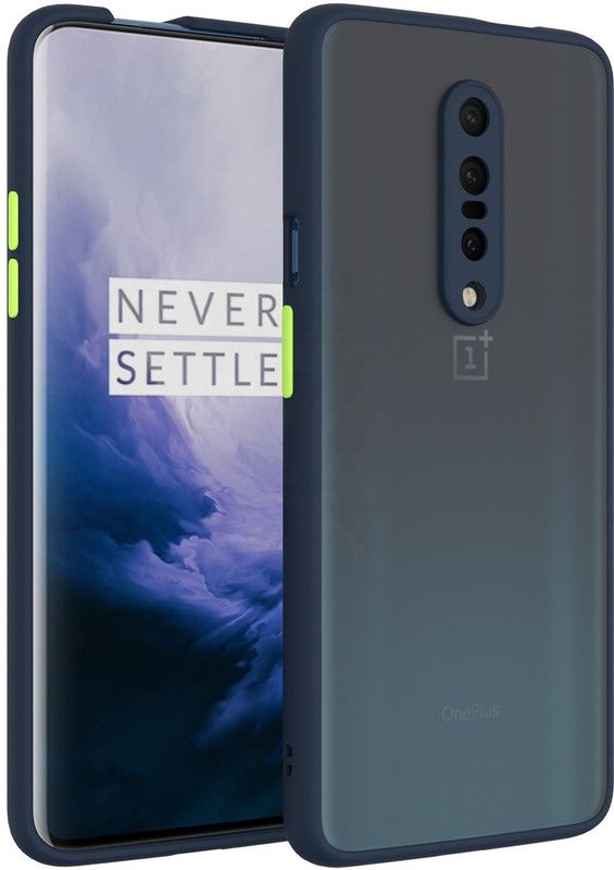 mamani Back Cover for Oneplus 7 Pro (Blue)  (Blue, Camera Bump Protector, Silicon, Pack of: 1)
