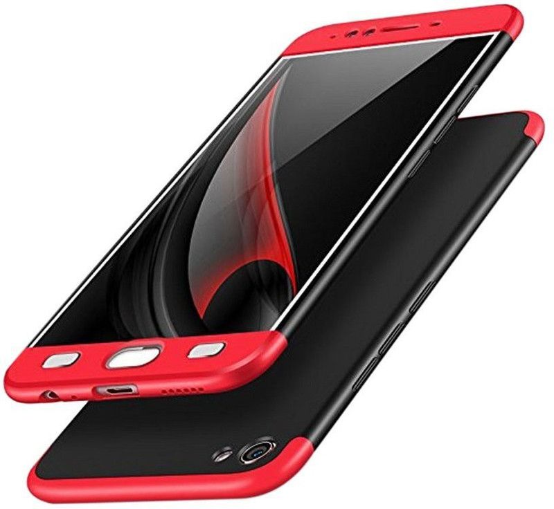 Vaku Luxos Front & Back Case for Vivo V5 3-in-1 Gkk 360 Series PC Case  (Black, Red, Shock Proof, Pack of: 1)