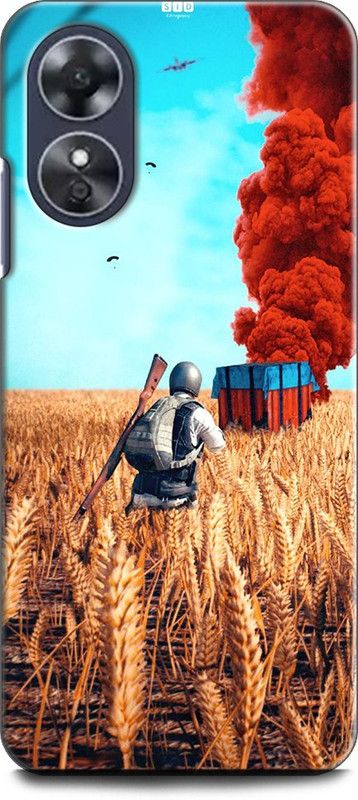 WallCraft Back Cover for OPPO A17, CPH2477 PUBG, GAME, WHEATFIELD  (Multicolor, Dual Protection, Pack of: 1)