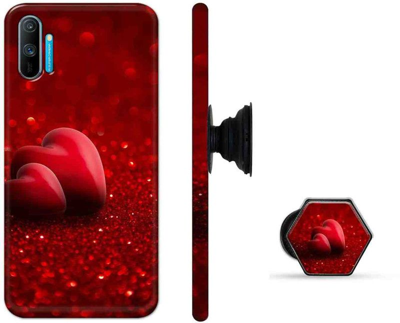 Deltavo Back Cover for Realme C3  (Red, Cases with Holder, Pack of: 2)