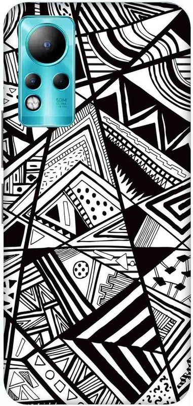 NDCOM Back Cover for Infinix Note 11 Geometric Stripes Printed  (Multicolor, Hard Case, Pack of: 1)