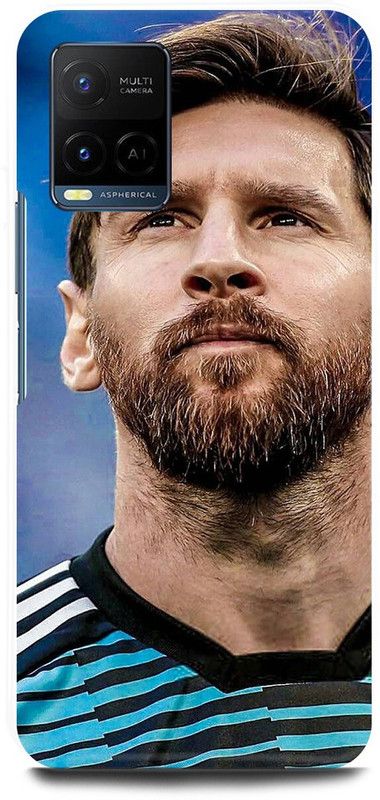 DIKRO Back Cover for Vivo Y33T, V2146, MESSI, LIONEL, MESSI, FCB, BARCELONA  (Brown, Hard Case, Pack of: 1)