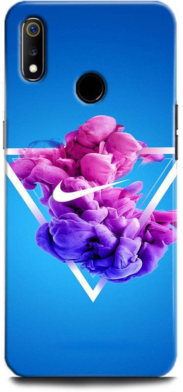 Afterglow Back Cover for Realme 3 NIKE ABSTRACT, BRANDS, LOGOS, MINIMAL, NIKE, POWDER, SHAPES  (Multicolor, Shock Proof)