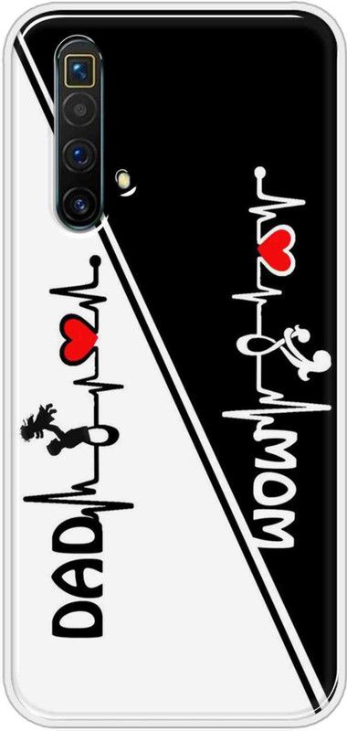 Hansviprint Back Cover for Realme X3  (Black, White, Grip Case, Silicon, Pack of: 1)