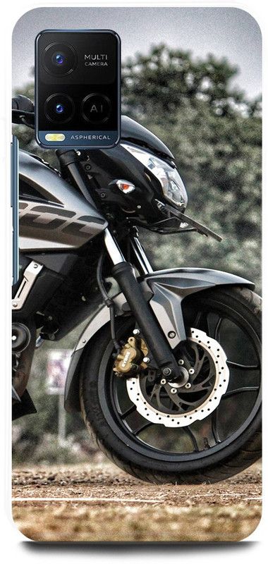 FIKORA Back Cover for Vivo Y21A, V2111, BAJAJ, PULSER, BIKE, LOVER, SPORTS  (Grey, Hard Case, Pack of: 1)