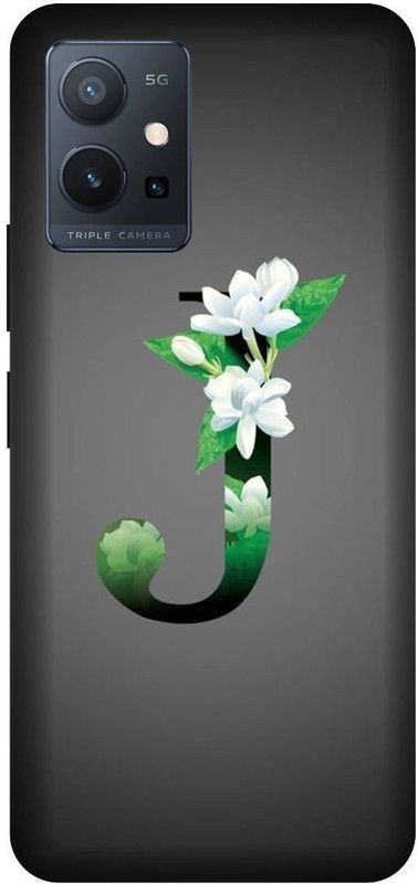 VS PRINT LINK Back Cover for VIVO Y75 (5G) , V2142 ,J letter,J name J word , Printed Back Cover  (Silver, Hard Case, Pack of: 1)