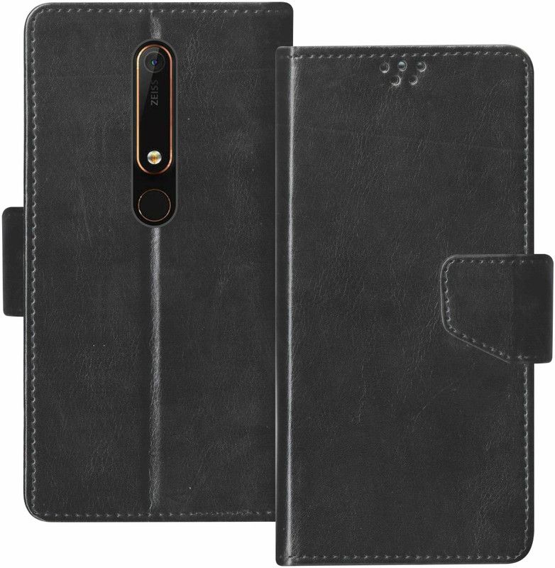 SBMS Flip Cover for Nokia 6.1  (Black, Shock Proof, Pack of: 1)