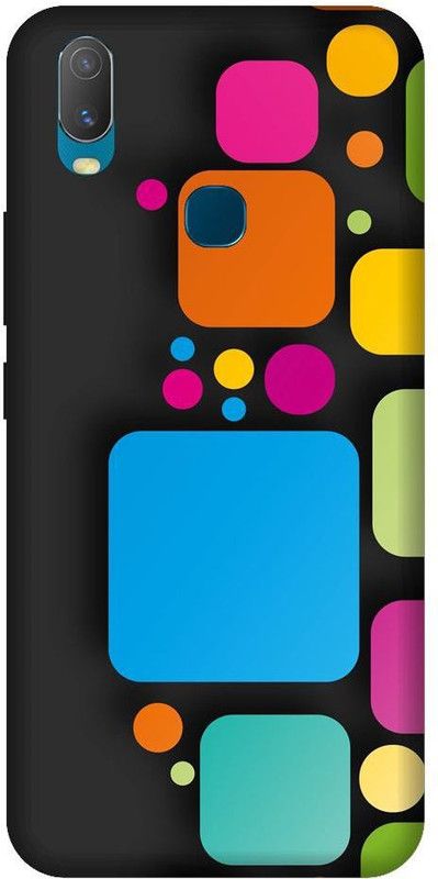URCHIN Back Cover for Vivo Y12 Abstrect, Pattern, Colour, Solid, Black, Cool  (Multicolor, Shock Proof, Pack of: 1)