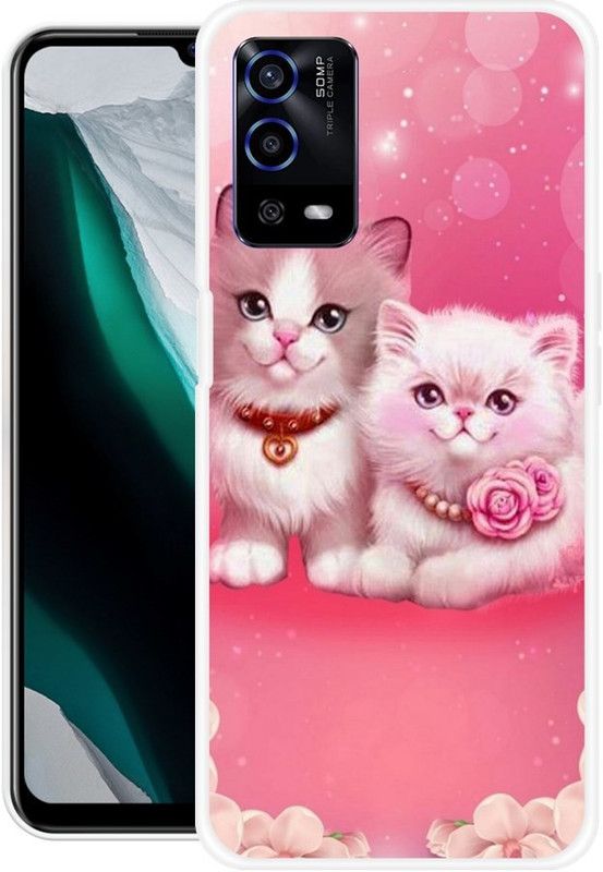 Khadoliya Back Cover for OPPO A55 5G  (Pink, Grip Case, Silicon, Pack of: 1)