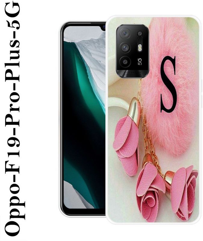 INDIALAND Back Cover for Oppo F19 Pro Plus 5G  (Pink, White, Grip Case, Silicon)