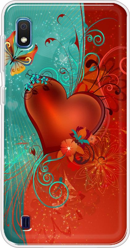 Hansviprint Back Cover for Samsung Galaxy A10  (Red, Green, Grip Case, Silicon, Pack of: 1)