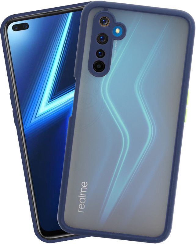 VAKIBO Back Cover for Realme 6 Pro, Smoke Frosted Back Case With Camera Protection  (Blue, Grip Case, Pack of: 1)