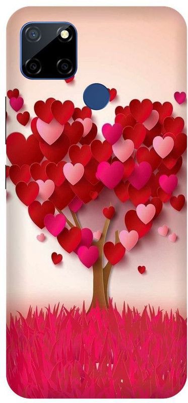 Enna Traders Back Cover for Realme C12( Heart) PRINTED BACK COVER  (Multicolor, Waterproof, Pack of: 1)