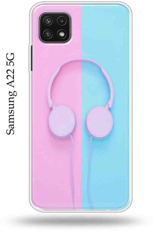 Shivay Mobicase Back Cover for Samsung Galaxy A22 5G  (Blue, Pink, Dual Protection, Silicon, Pack of: 1)